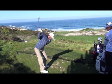 Dustin Johnson 2013 Pebble Beach Pro Am at Spyglass Swingvision and Slow Motion 60fps