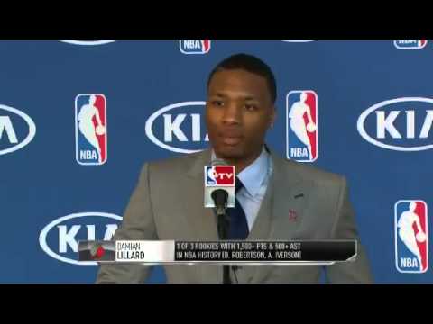 Damian Lillard NBA Rookie of the Year Award Press Conference