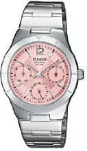 CASIO Collection LTP-2069D-4AVEF - Reloj de mujer de cuarzo, correa de acero inoxidable