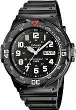 Casio CASIO Collection Men MRW-200H-1BVEF - Reloj analógico de cuarzo para hombre, correa de resina color negro (agujas luminiscentes)