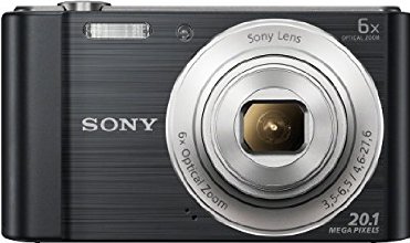 Sony DSC-W810 Digitalkamera (20,1 Megapixel, 6x optischer Zoom (12x digital), 6,8 cm (2,7 Zoll) LC-Display, 26mm Weitwinkelobjektiv, SteadyShot) schwarz