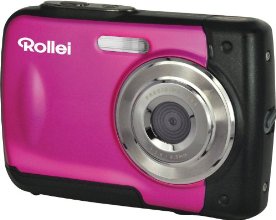 Rollei Sportsline 60 Digitalkamera (5 Megapixel, 8-fach digitaler Zoom, 6 cm (2,4 Zoll) Display, bildstabilisiert, bis 3m wasserdicht) rosa