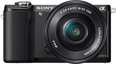 Sony Alpha 5000 Systemkamera (Full HD, 20 Megapixel, Exmor APS-C HD CMOS Sensor, 7,6 cm (3 Zoll) Schwenkdisplay) schwarz inkl. SEL-P1650 Objektiv