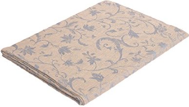 Vaitkute 110048 - Tovaglia Minija in jacquard con orlo semplice 100% lino lavabile a 60º 207 g/m2 148 x 250 cm colore: grigio-blu/beige