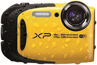 Fujifilm FinePix XP80 Fotocamera Digitale, 16 Megapixel, Sensore CMOS, Zoom 5x, Impermeabile 15 Metri, Stabilizzatore Meccanico, Giallo