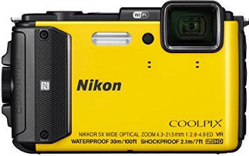 Nikon Coolpix AW130 Appareil photo numérique compact 16 Mpix Écran LCD 3" Zoom optique 5X Jaune