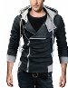 DJT Zip Manteau Blouson avec Capuche Homme