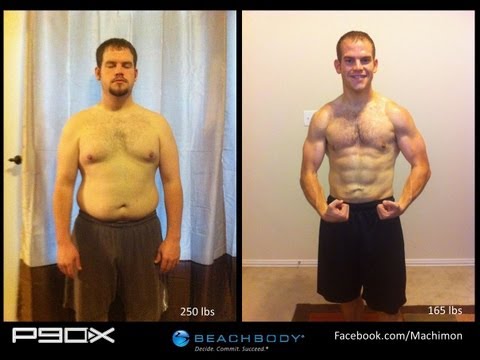 P90X Results  - Matt's Transformation - 85 pounds lost