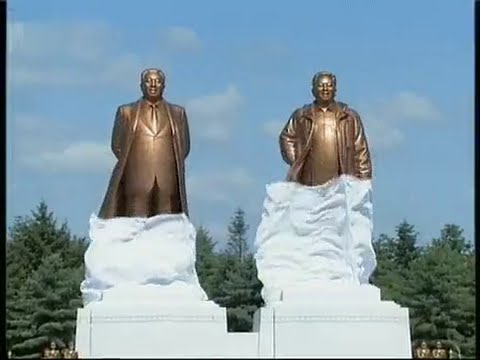 Statues of Kim Il Sung, Kim Jong Il Erected in Chongjin, North Korea