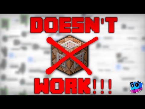 Why the command doesn't work. (Minecraft)