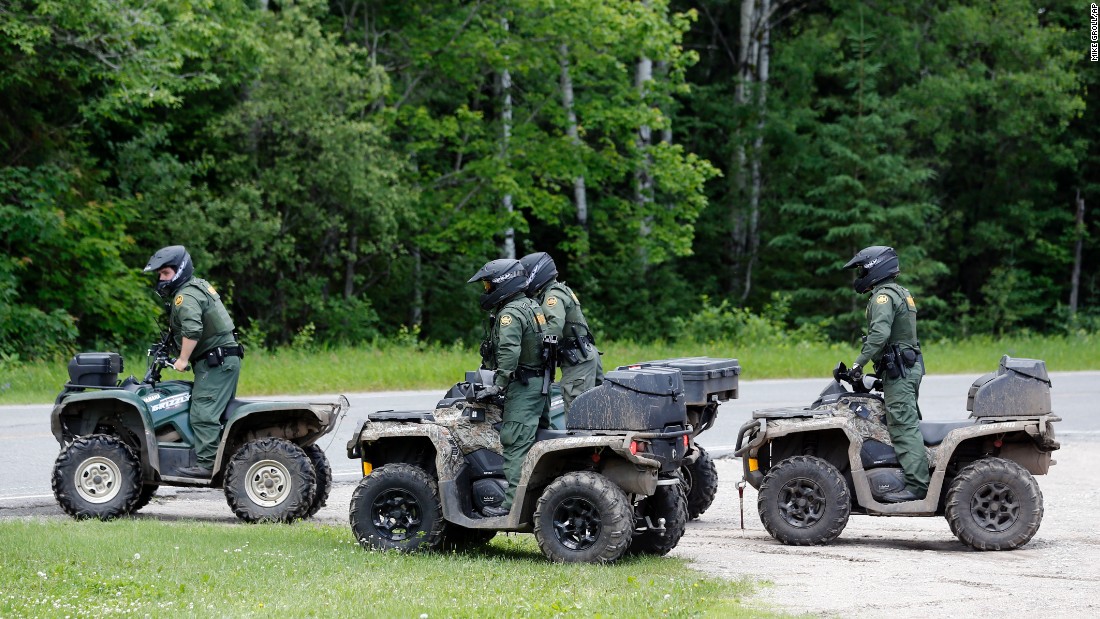 Law enforcement officers use all-terrain vehicles in Mountain View on June 22.