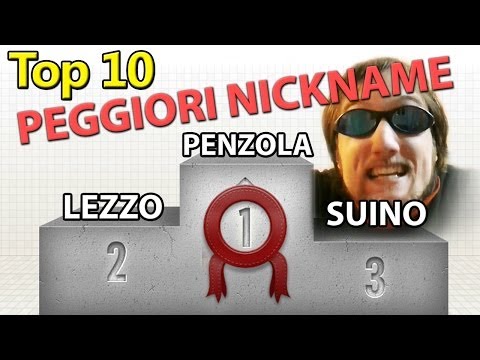 Top 10 peggiori nickname del mondo!