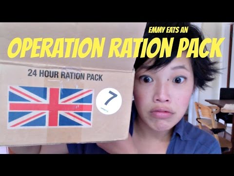 Emmy Eats a British Army Operation Ration Pack, ORP