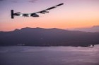 Pilot Andre Borschberg flew the Solar Impulse 2 airplane non-stop from Japan to Hawaii, setting a new record for the longest non-stop solo flight.