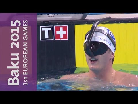 Men's 100m Fin Swimming Surface Final | Underwater Swimming | Baku 2015 European Games