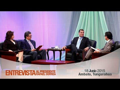 Entrevista al Presidente Rafael Correa desde Tungurahua 18/06/2015