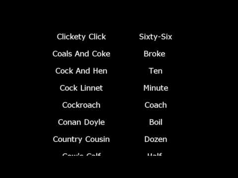 Cockney Rhyming Slang