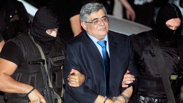 The 2013 arrest of Golden Dawn leader Nikolaos Mihaloliakos