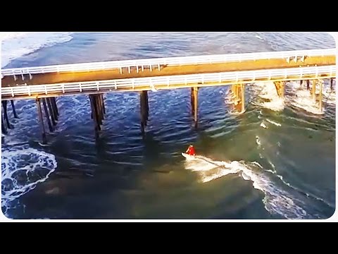 Allen Sarlo Surfer Shoots the Malibu Pier in California