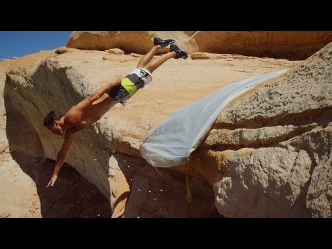 Cliff Slip and Slide! 50 Feet! In 4K!