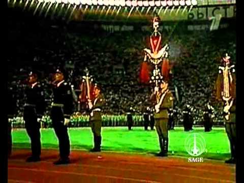 Massed bands on the 1980 Summer Olympics