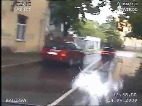 In Latvia police chase ends with crash -- Latvia POLICE 1