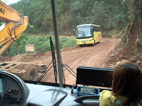 Construction zone, Surigao-Tandag road, April 2014. Part 2