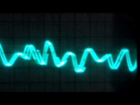 3 square waves band pass filtered on the MOS Technology 8580R5 SID chip, low cutoff frequency