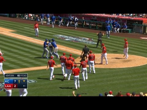 KC@LAA: Tempers flare between Trout, Ventura