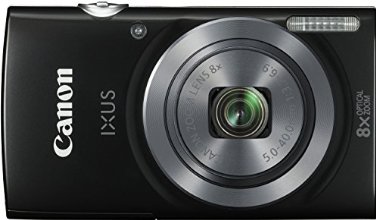 Canon IXUS 160 Digitalkamera (20 Megapixel, 8-fach optisch, Weitwinkel-Zoom, 16-fach ZoomPlus, 6,8 cm (2,7 Zoll) LCD-Display, HD-Movie 720p) schwarz