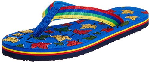 Sparx Women's Blue and Red Rubber Flip Flops Clogs and Mules - 5 UK (SF0027L)