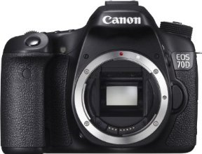 Canon EOS 70D - Cámara réflex digital de 20.2 Mp (pantalla articulada 3", vídeo Full HD), color negro - sólo cuerpo