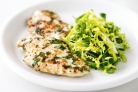 Garlic and mint chicken with crunchy...