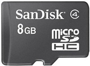 Sandisk 8GB MicroSDHC Class 4 Memory Card