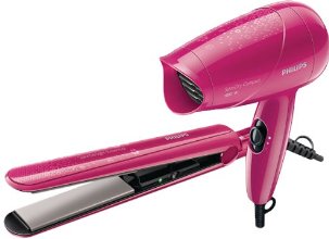 Philips HP 8643 Hair Straightener and Hair Dryer Combo Pack (Miss Fresher's Pack)