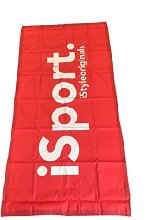 iStyle iSport Telo Mare in Microfibra con Sacchetto Pack, Rosso, 70 x 140 cm