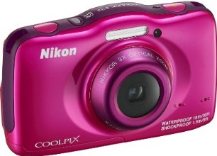 Nikon Coolpix S32 Fotocamera Digitale Compatta 13.2 Megapixel, Zoom 3x, 3200 ISO, LCD 3 Pollici, Full HD, Rosa [Nital card: 4 anni di garanzia]