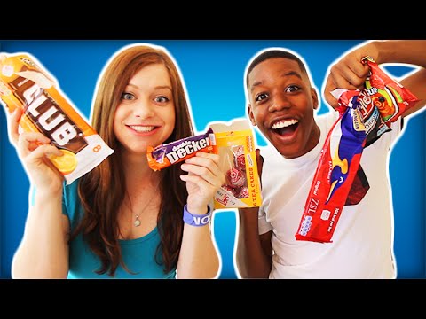 AUSTRALIANS TRYING BRITISH SWEETS