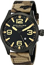 Stuhrling Original Men's 141C.02 Aviator Analog Display Swiss Quartz Brown Watch