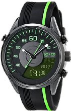 SO & CO New York  Men's 5044.5 SoHo Quartz Analog Digital Rubber Strap Watch