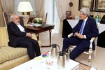 U.S. Secretary of State John Kerry meets with Iranian Foreign Minister Javad Zarif in Paris, France, on January 16, 2015, to continue their negotiations over the future of Iran's nuclear program.