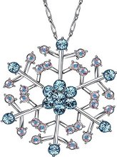 Swarovski Snow Flakes Designer Crystal Pendant for Girls and Women by YELLOW CHIMES