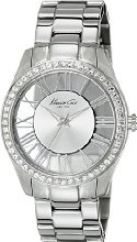 Kenneth Cole New York Transparency KC4851 - Reloj de acero inoxidable y cristales acentuados para mujer