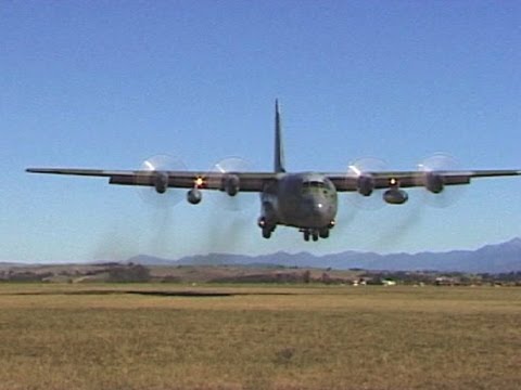 RNZAF C-130 Hercules Very Low Pass