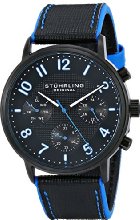 Stuhrling Original Men's 668.02 Monaco Analog Display Quartz Black Watch