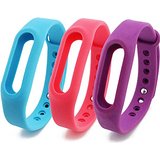 Niutop Replacement - Pulsera de recambio para Xiaomi 3 (3 unidades), morado, rosa y azul