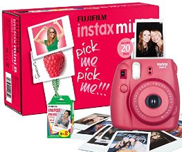 Fujifilm Instax Mini 8 camera with 20 shots - Raspberry Pink