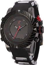 Shark Mens Digital Date Day Alarm LED Black Rubber Waterproof Sport Quartz Wrist Watch SH166