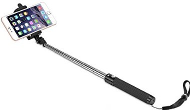 TaoTronics Palillo Extendible Para Selfie/Autorretrato Con Disparador Bluetooth - Negro