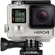 GoPro HERO4 Silver Edition Adventure - Videocámara deportiva (12 Mp, Wi-Fi, Bluetooth, sumergible hasta 40 m), (versión inglesa/francesa)